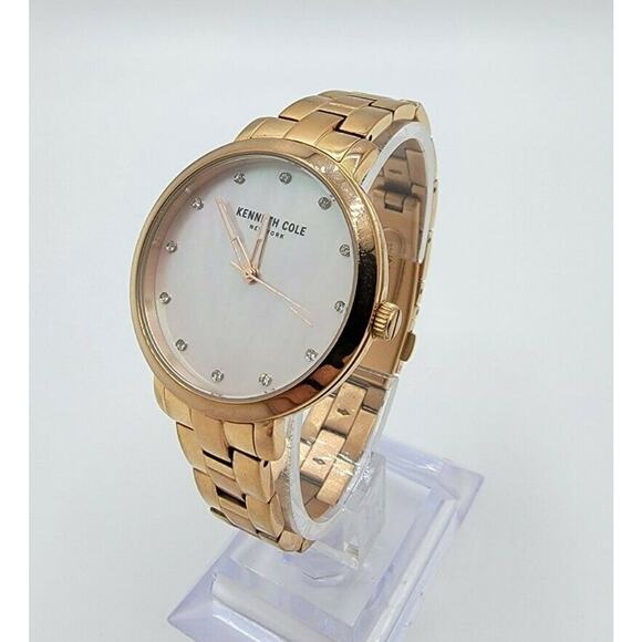 Ladies Kenneth Cole KC15173008 Pink MOP Rose Gold Quartz Watch New Battery - Picture 3 of 10